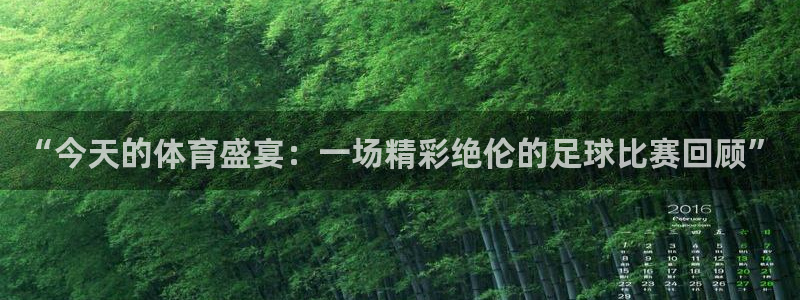 “今天的体育盛宴：一场精彩绝伦的足球比赛回顾”